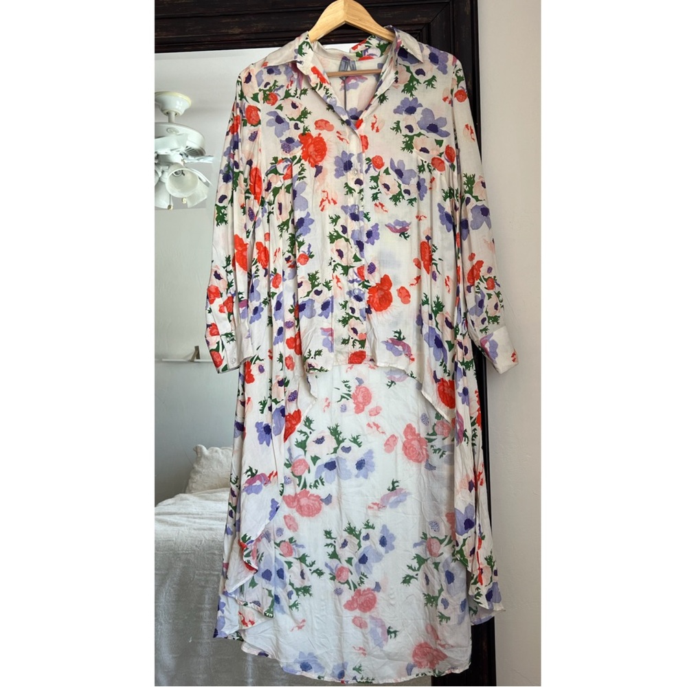Bl^nk London Jeni Floral High Low Top New With Tags - Picture 2 of 3